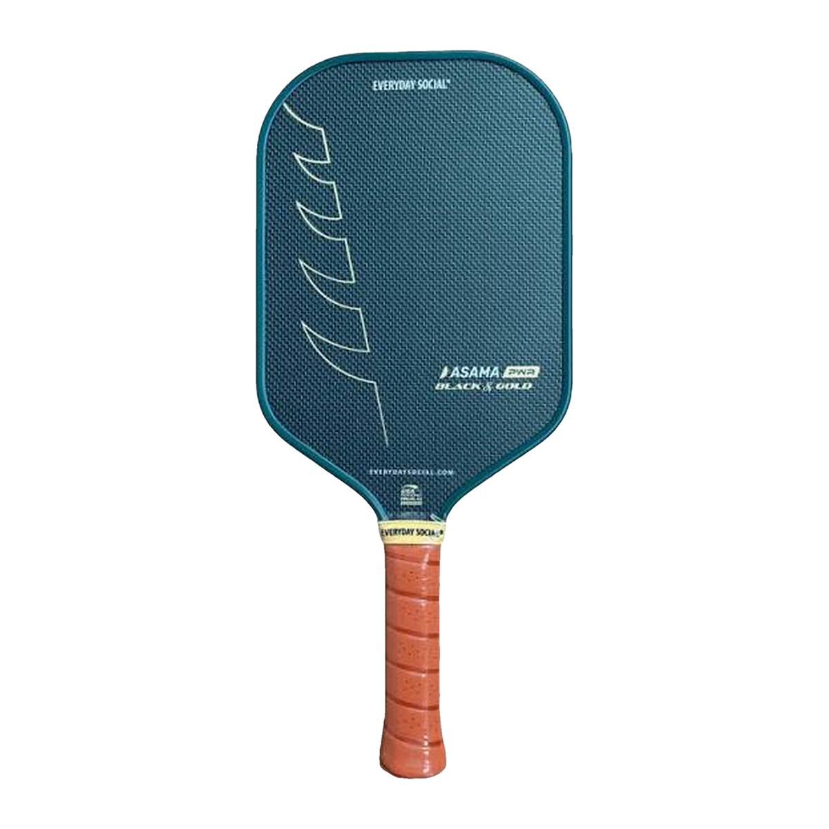 Asama Black & Gold PWR Green pickleball paddle front view