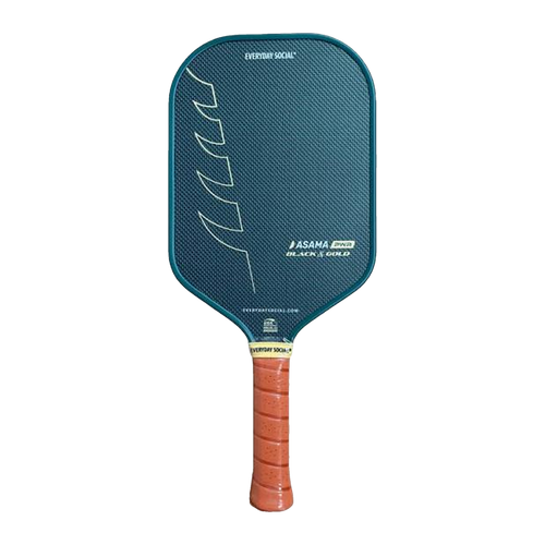 Asama Black & Gold PWR Green pickleball paddle front view
