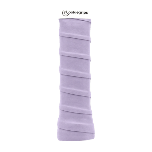 Doughy Grips Lavender (Lavender Swirl) overgrip wrapped on a paddle handle