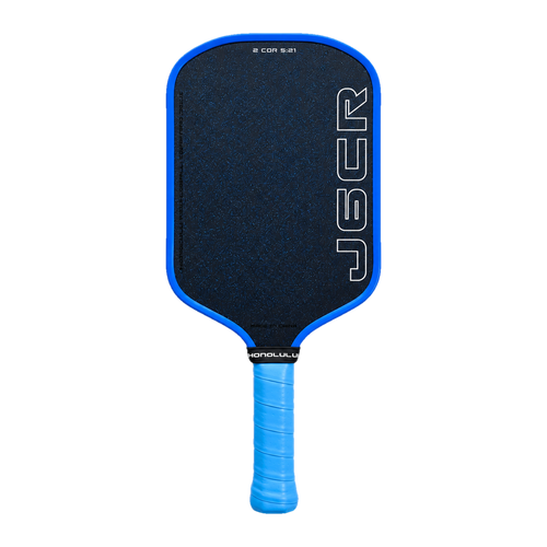 Honolulu J6CR Crystal Blue pickleball paddle front view